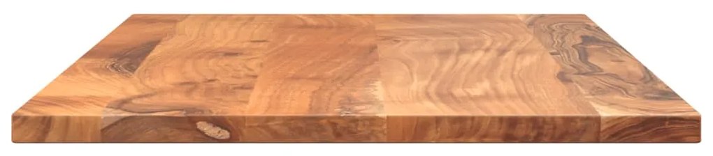 Tampo de mesa retangular 90x50x3,8 cm madeira de acácia maciça