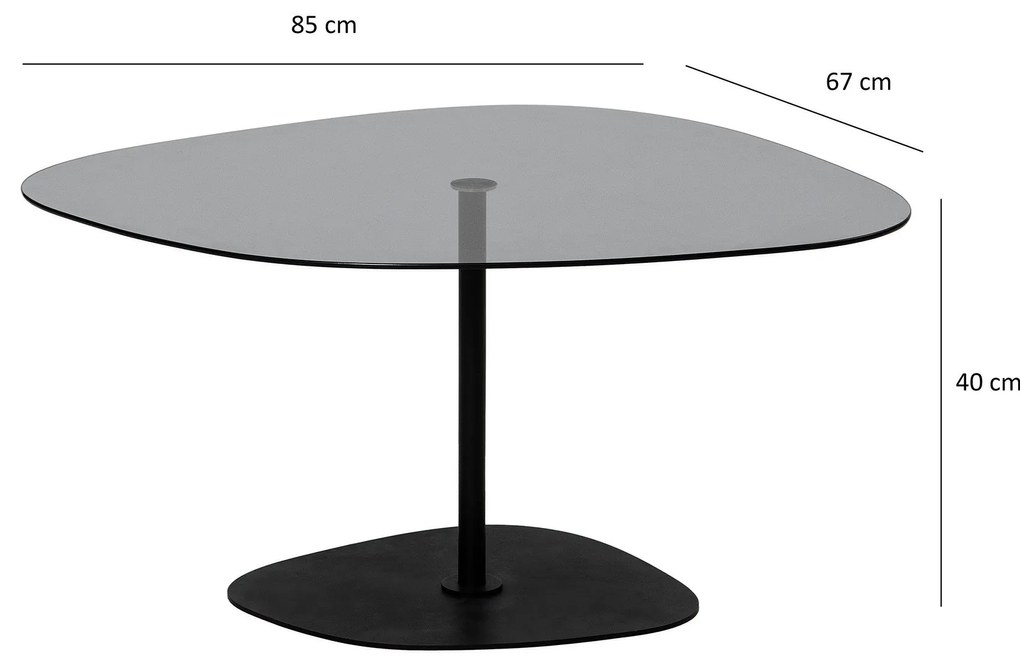 Mesa de Café Soho - Cinza Escuro - 85cm X 40cm X 67cm