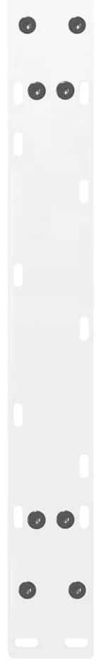 Pés para mesa de centro em formato A, 2 peças, branco, 60x (30-31) cm,