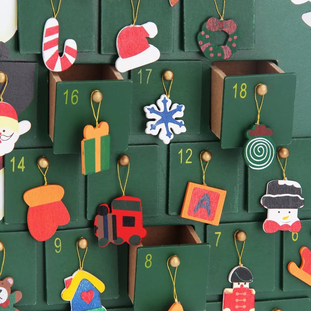 Calendário do Advento Pai Natal 39 x 6 x 52 cm Multicolorido