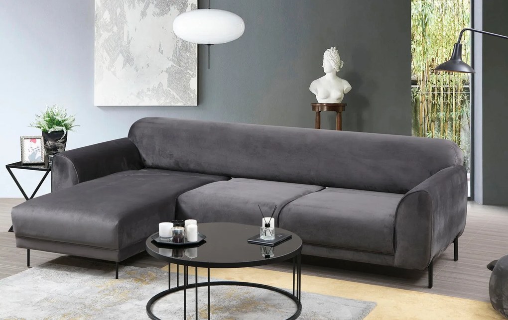 Sofá-Cama de Canto Image Corner - Antracite - 287 x 169 cm