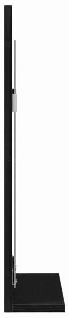 Espelho de Banheiro vidaXL Preto Carvalho 50x12x60 cm Madeira Engenhar
