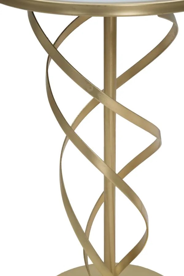 MESA DE APOIO GLAM SPIRAL Ø 38X61,5 CM DOURADA