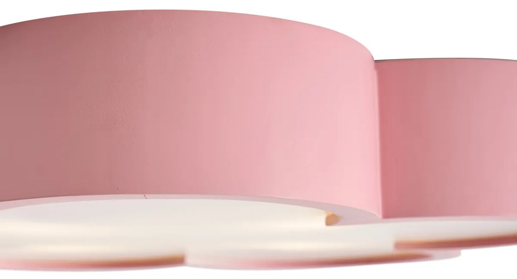 Luminária de teto infantil rosa e branca - Lucille Para crianças