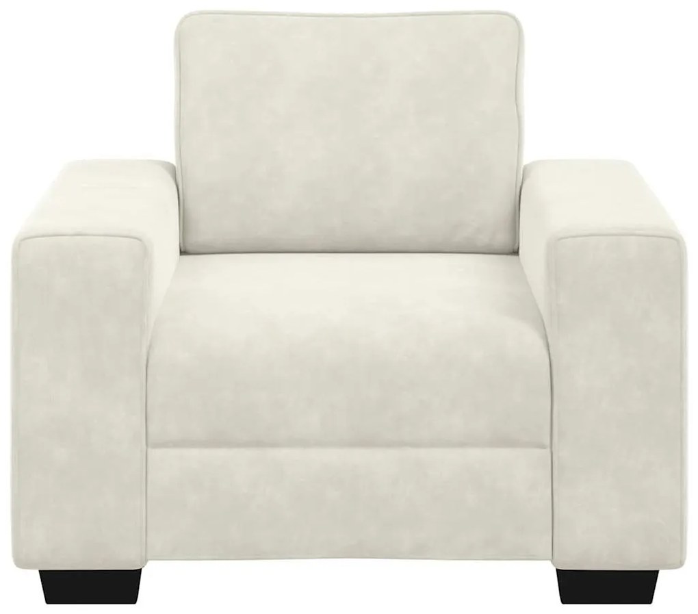Poltrona 60 cm veludo creme
