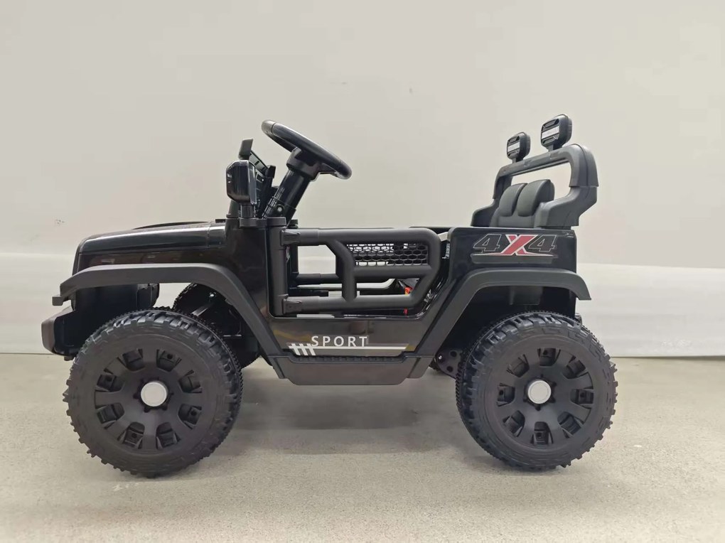 AIYAPLAY Carro Elétrico para Crianças 12V, Buggy Elétrico Infantil, 2-4 km/h, 2 Motores, Telecomando, Bateria de Lítio, Preto | Aosom Portugal