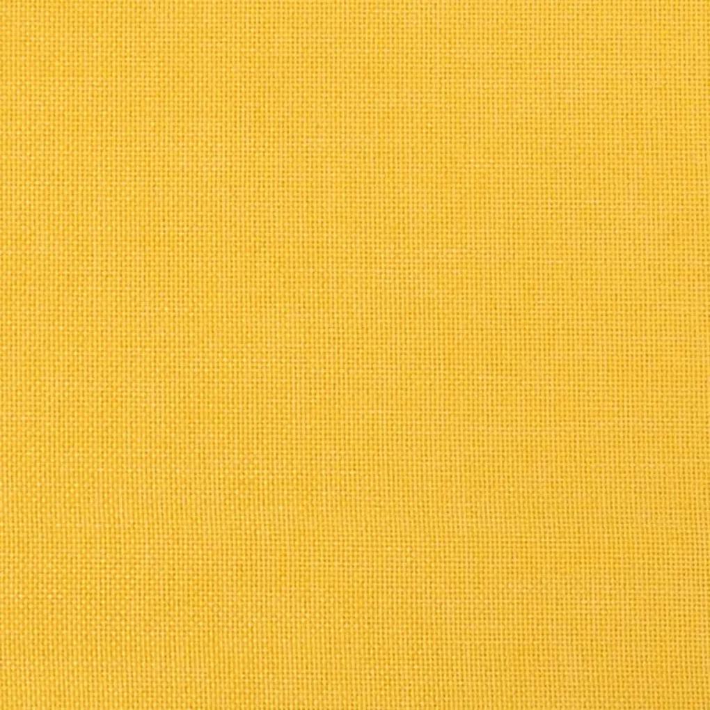 Apoio de pés 60x50x41 cm tecido amarelo-claro