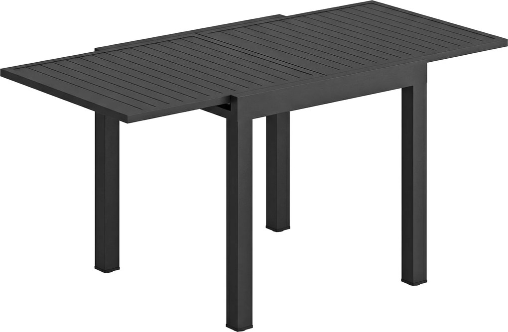 Outsunny Mesa de Jardim Mesa de Jantar Extensível 80/160x80 cm Preto | Aosom Portugal