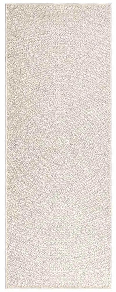 Tapete ZIZUR creme 80x200cm aspeto de juta interior e exterior