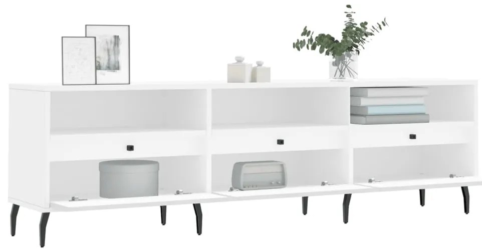 Móvel de TV 150x30x44,5 cm derivados de madeira branco