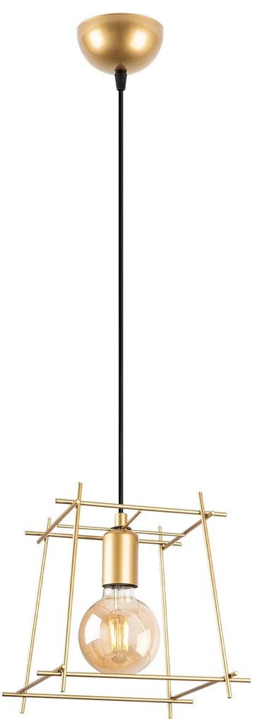 Candeeiro de Teto Coman – Ouro Brilhante – 24 x 24 x 122 cm