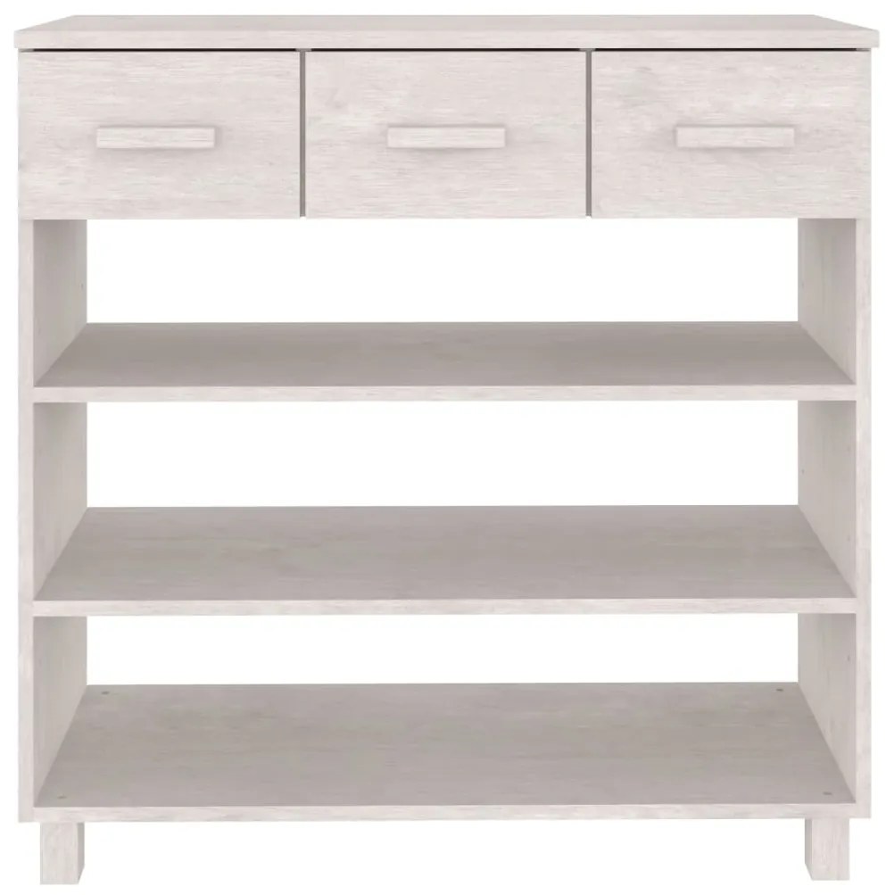 Mesa consola HAMAR 90x35x90 cm pinho maciço branco