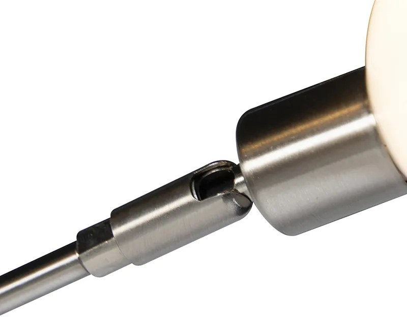 Candeeiro de pé design em aço 5 luzes - Sixties Marmo