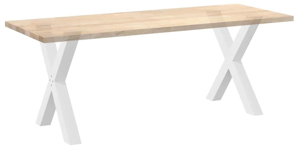 Pés para mesa de jantar em formato de X, 2 peças, branco, 70x(72-73) c