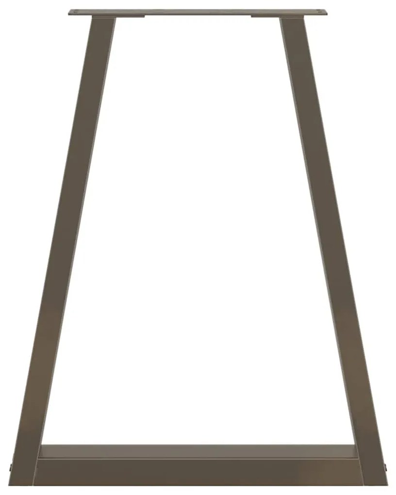 Pés para mesa de jantar em formato de V, 2 peças, aço natural, 50x(72-