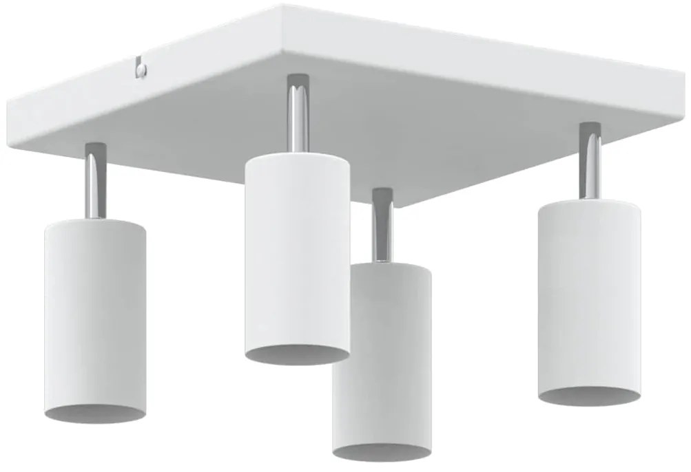 Spotlight de Teto 4 Vias Ajustável Branco GU10