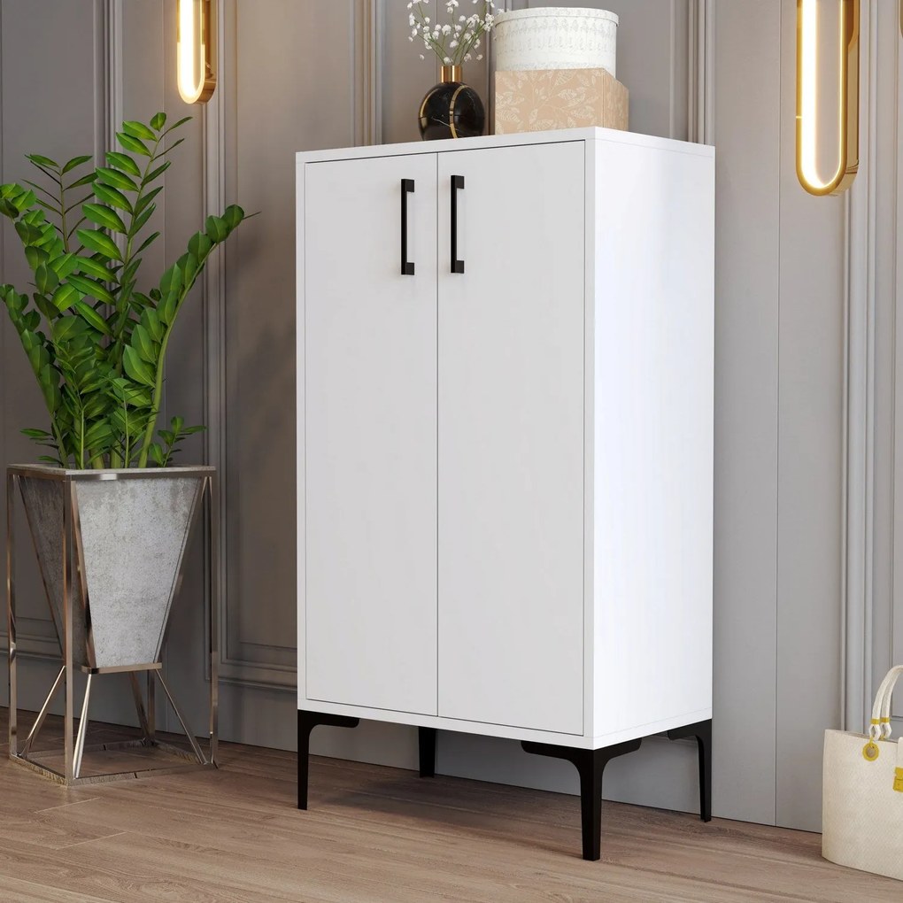 Sapateira Prag – Branco – 60x111x35 cm