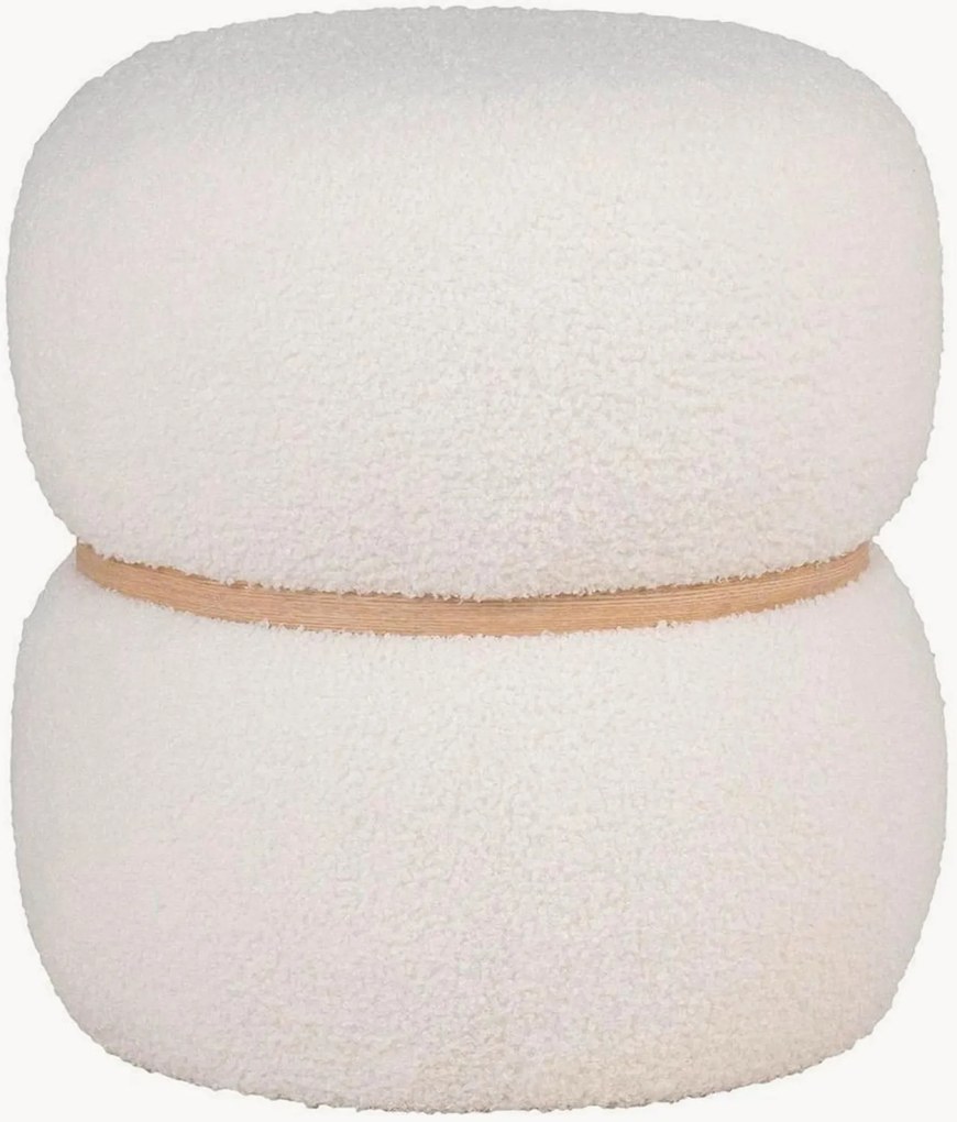 Pufe estofado em bouclé Milford