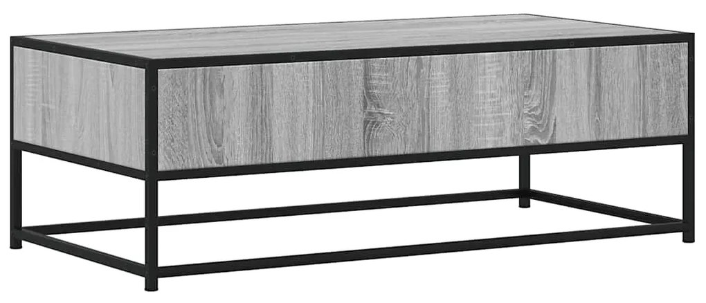 Mesa de centro 100x50x35cm deriv. madeira/metal cinzento sonoma