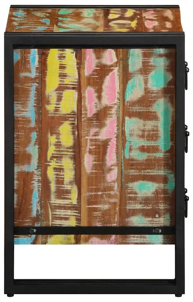 Criado-Mudo vidaXL Multicolorido 40x35x50 cm em Madeira Recuperada