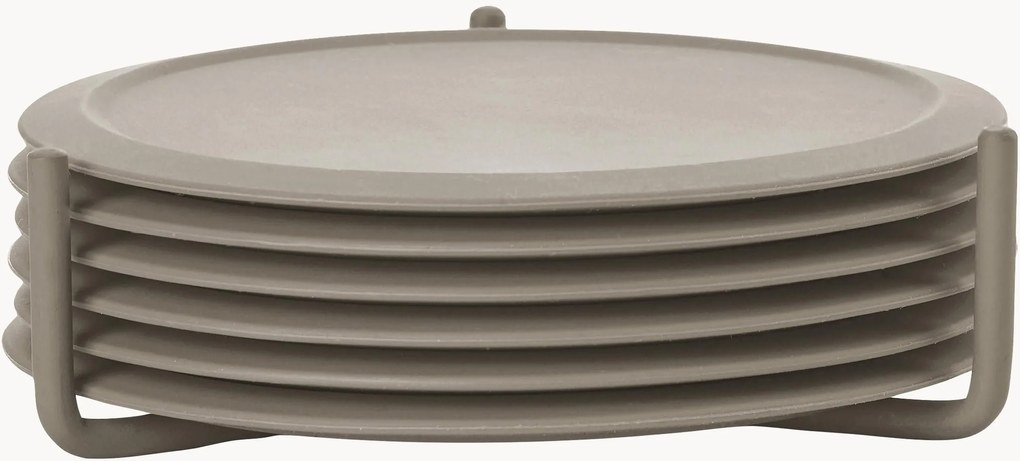 Bases para copos de silicone com suporte Plain, conjunto de 6