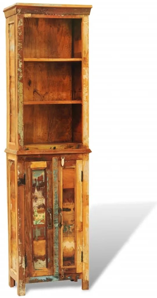 Estante vintage de madeira reciclada maciça