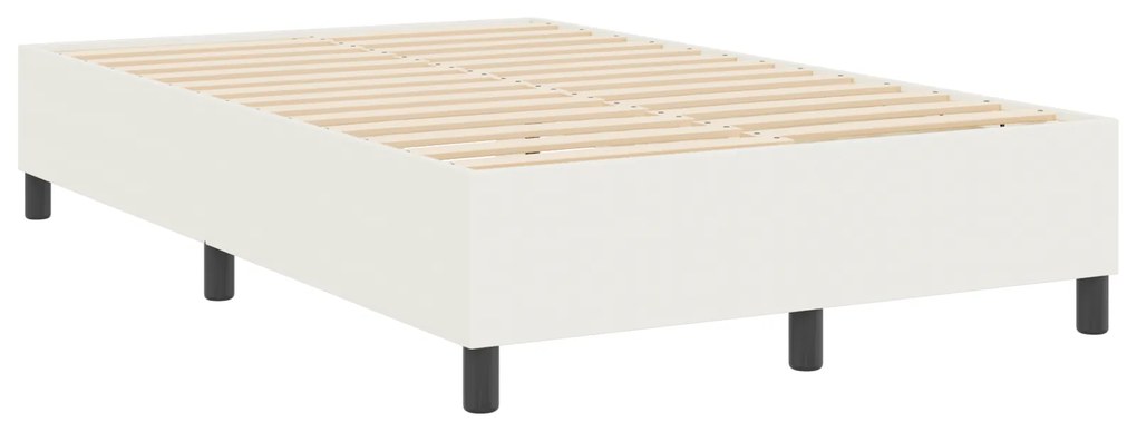 Cama Box Spring vidaXL Creme 120x200 cm Tecido de Corduroy