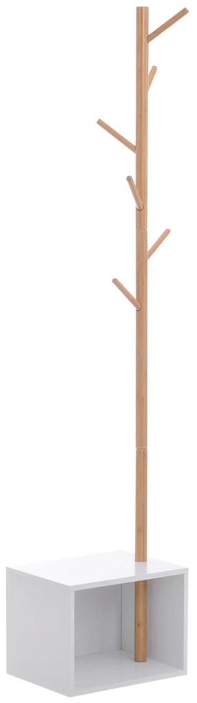 HOMCOM Cabide de Pé com Sapateira Pendurador  40x30x180cm