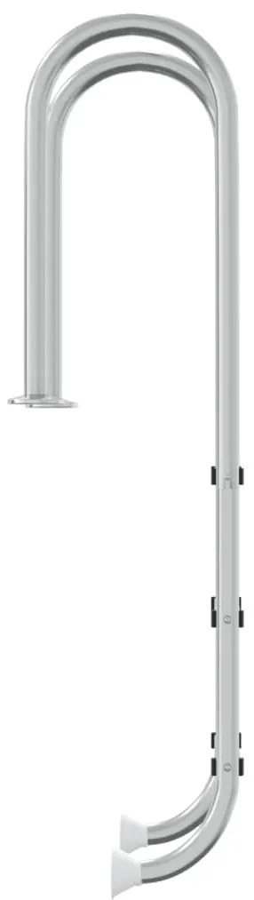 Escada de piscina 54x38x158 cm aço inoxidável 304