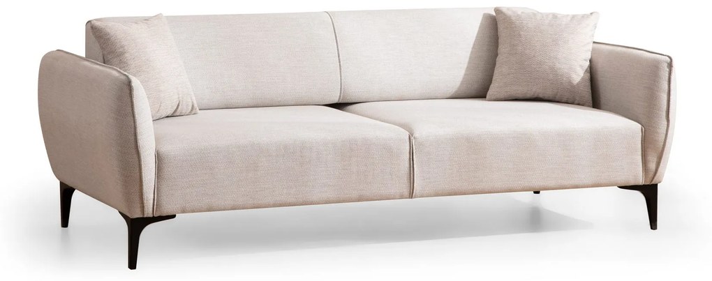 Sofá "Belissimo" de 3 Lugares – Branco – 220x95x67 cm – Design Moderno