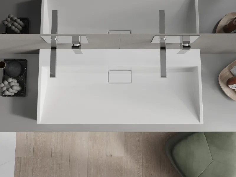 Mexen Ava lavatório de bancada de aglomerado B/O 100 x 46 cm, branco - 23011000