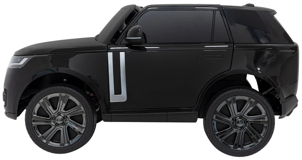Carro elétrico para Crianças 2 Lugares Range Rover SUV Lift 12V 4x4 Rodas Espuma EVA, Assento couro ecológico Preto