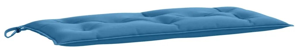 Almofadões banco jardim 2pcs 100x50x7cm mesclado tecido azul