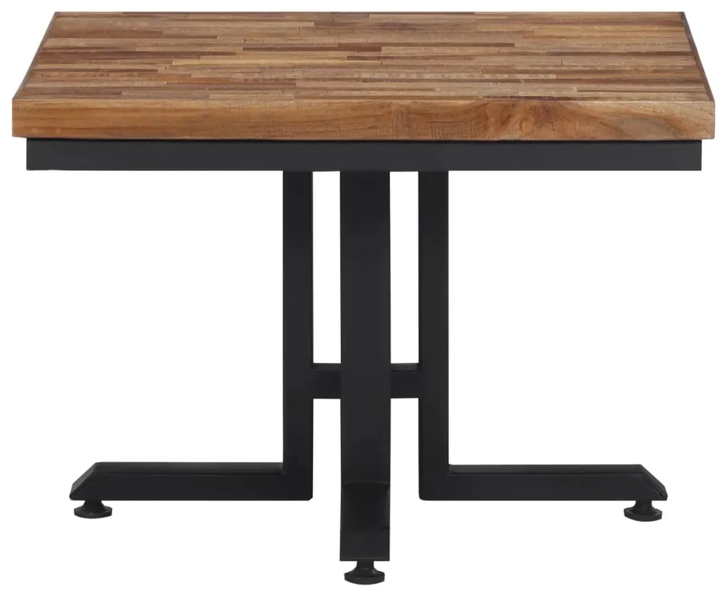 Mesa de centro 55x55x40 cm teca recuperada maciça