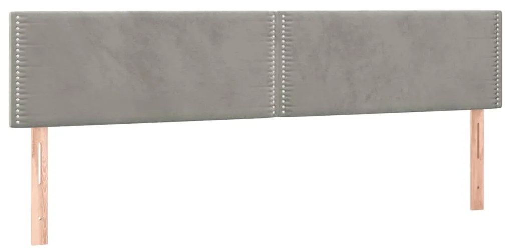 Cama boxspring com colchão 120x190 cm veludo cinzento-claro