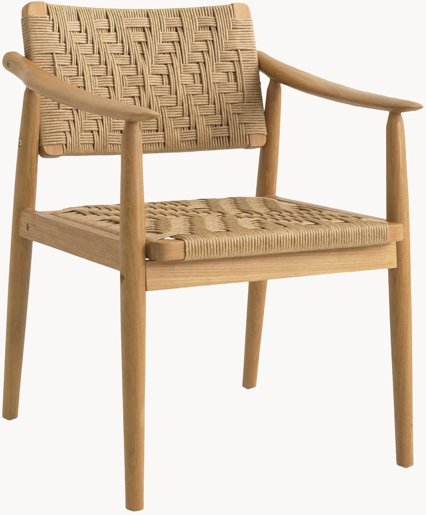 Cadeiras de jantar para jardim em madeira de teca Coral Bay, conjunto de 2