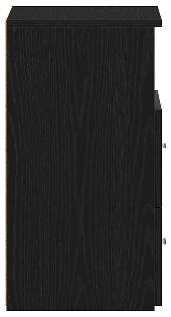 Armário de Canto vidaXL Preto Carvalho 50x32x60cm Madeira Revestida