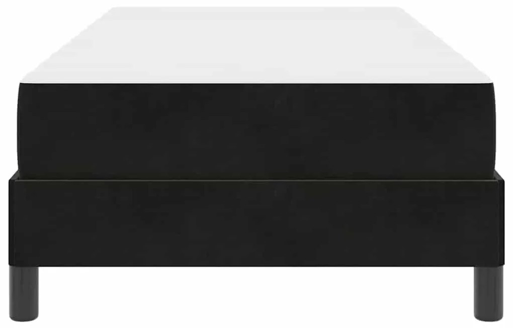 Cama box spring com colchão Preto 90 x 200 cm Veludo