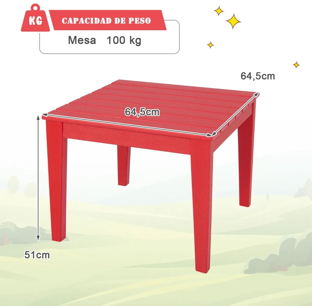 Mesa de actividades para crianças para brincar, desenhar e ler Vermelho