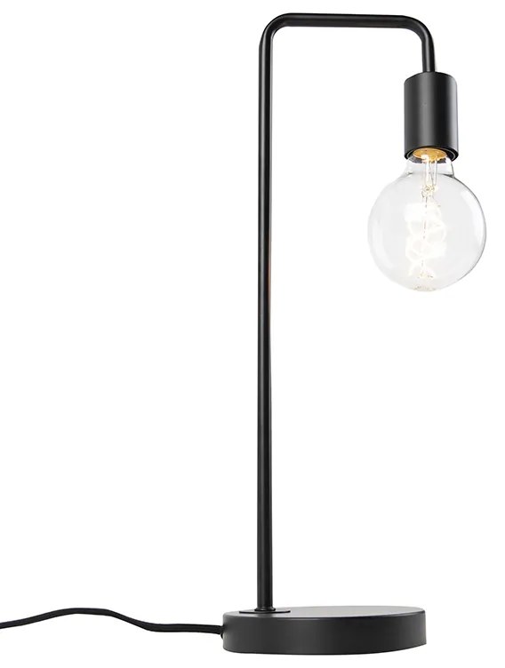 Candeeiro de mesa moderno preto - Facil Moderno