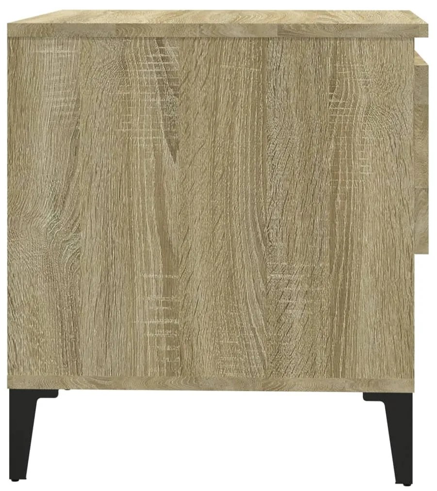 Mesas de apoio 2 pcs 50x46x50 cm deriv. madeira carvalho sonoma
