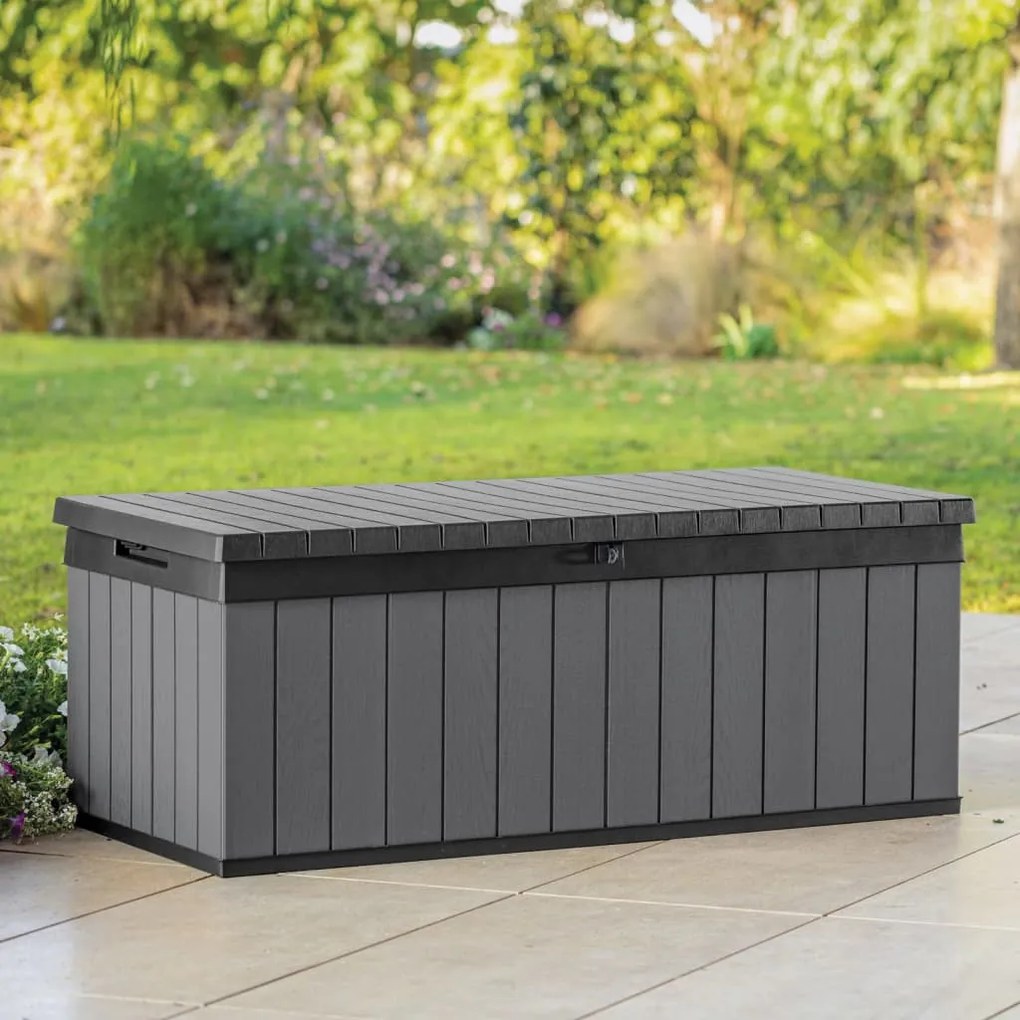 Caixa de arrumação para jardim Darwin 380 L cinzento