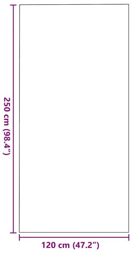 Capacho Retangular Antracite 120x250 cm
