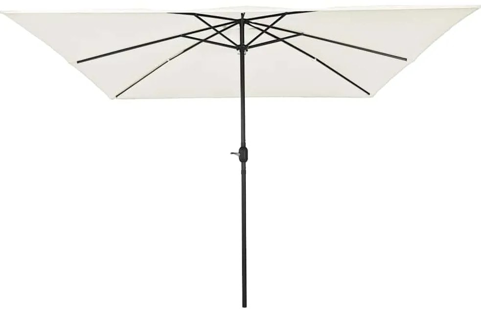 Guarda-Sol Quadrado 295x245 cm Branco Areia