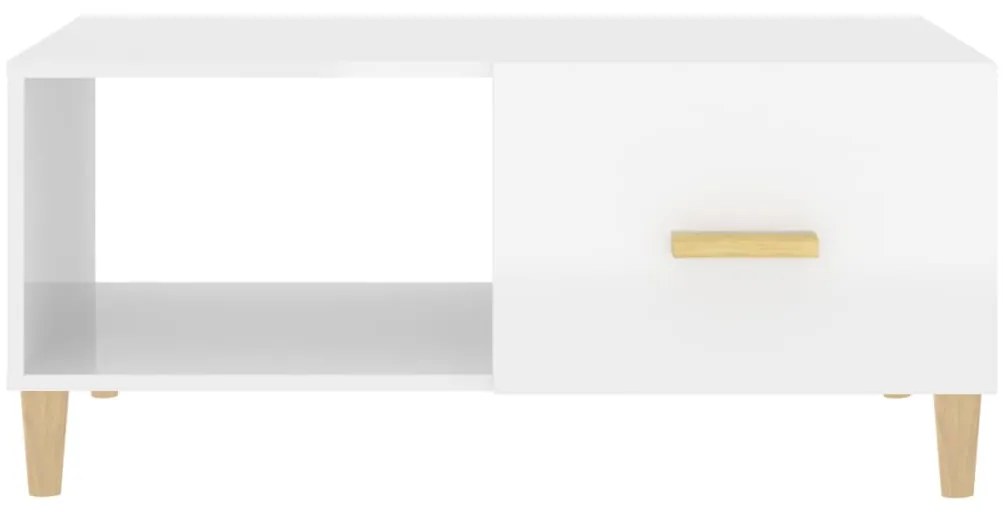 Mesa de centro 89,5x50x40 cm derivados madeira branco brilhante