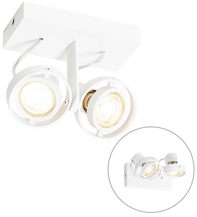 Foco moderno branco 2 luzes - Master 50 Moderno