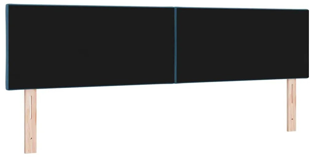 Cabeceira LED Design Blocos de Diamante Azul Escuro 180cm