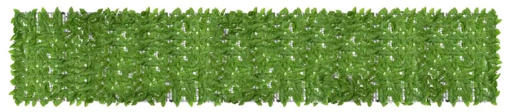 Tela de varanda com folhas verdes 500x100 cm