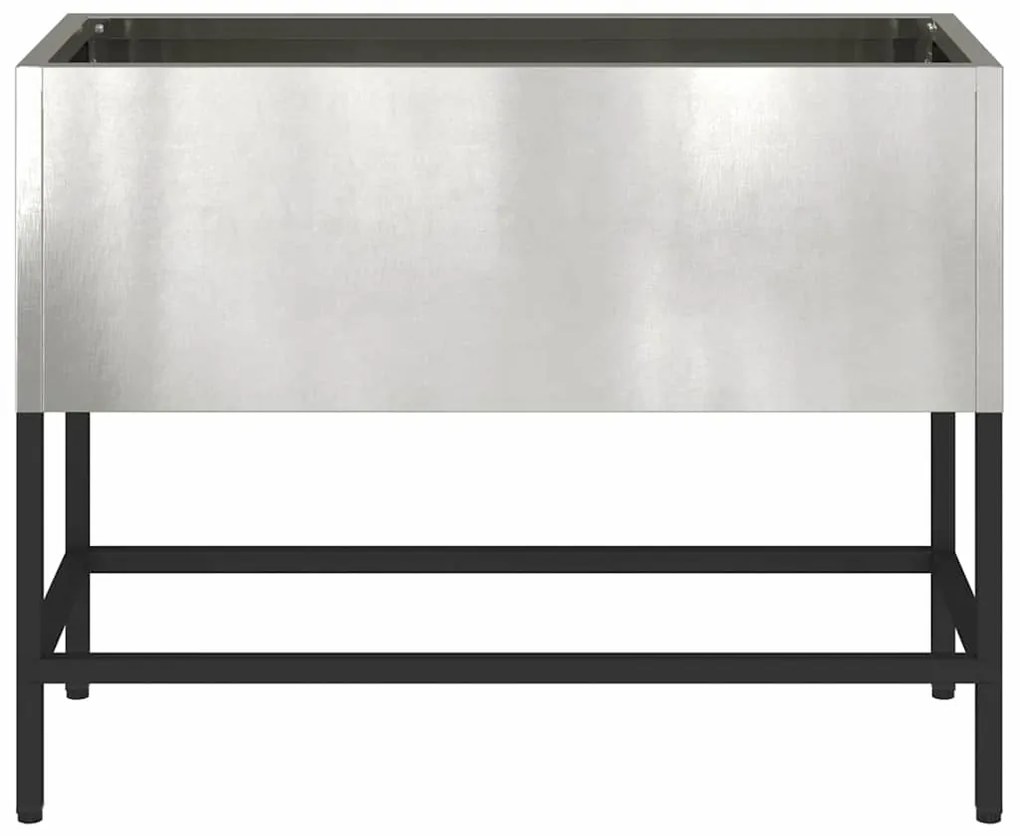 Horta Elevada vidaXL 60x26x45 cm Aço Inoxidável