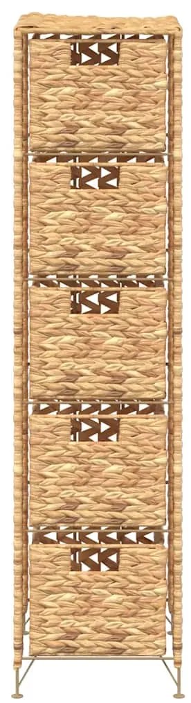Unidade de arrumação c/ 5 cestos 25,5x37x100 cm jacinto de água